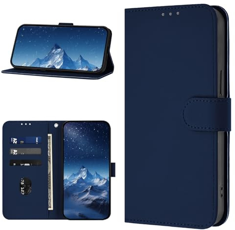 YIRRANZD Cover per iPhone 12 Mini, Custodia a Libro in PU Pelle [Slot Carte] Premium Flip Caso Portafoglio, Antiurto Wallet Case Cover per iPhone 12 Mini (Blu Scuro)