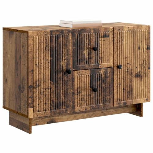 vidaXL Sideboard Altholz 89 x 34,5 x 60 cm Holzwerkstoff, Großer Stauraum, moderner Sideboard, minimalistisches Design, funktionaler Schrank für den Essbereich