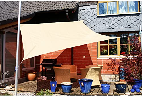 Eduplay Sonnensegel, 3x3m, Quadrat, beige