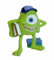 Bullyland 12582 - Spielfigur Mike Glotzkowski aus Disney Pixar Die Monster AG, ca. 6,6 cm, detailgetreu, ideal als kleines Geschenk für Kinder ab 3 Jahren