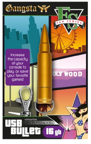 USB Gangsta Bullet 16GB Memory Stick (Xbox 360/PS3/PC DVD)