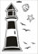 UMR-Design W-019 Beach Wand/Textilschablone Grösse A5