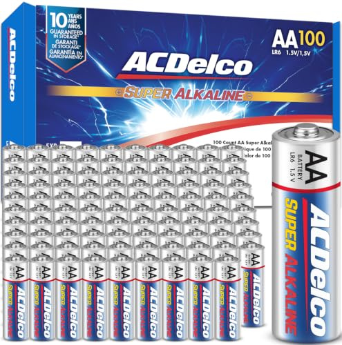 ACDelco AA Super Alkaline Batteries, 100-Count