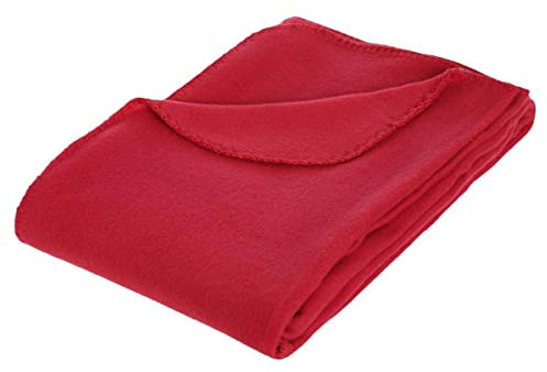Atmosphera - Fleecedecke - Fleece - rot - 125x150 cm - Rot