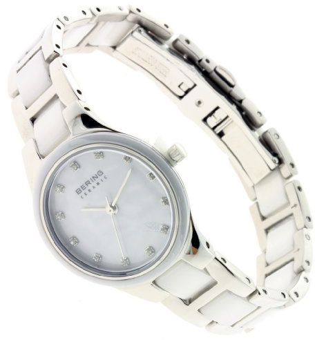 BERING Damen Analog Quarz Uhr mit Edelstahl Armband 32327-754