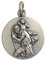 I G J Médaille de Saint Christopher En Argent Massif 925 - protector l'automobiliste