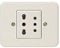 Bticino 1266N Serie Domino 2 Poli E Terra, 10 A E Presa Bipasso, 6 A, 3500 W, Avorio