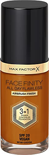 Max Factor FaceFinity 3 in 1 Foundation All Day Flawless SPF20 30ml Sun Tan #100