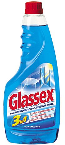 Repuesto para limpia cristales con amoníaco Glassex, 6 unidades de 500 ml (3 l)