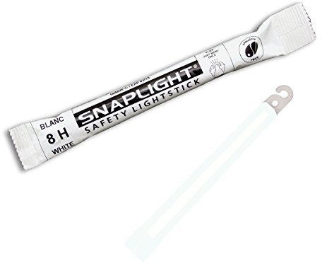 LIFE IS SIMPLE Cyalume SnapLight weiß Knicklicht Glowstick 15 cm 6 Inch Industrial Grade Leuchtstab, Ultra helle Light Sticks mit Langer Leuchtdauer