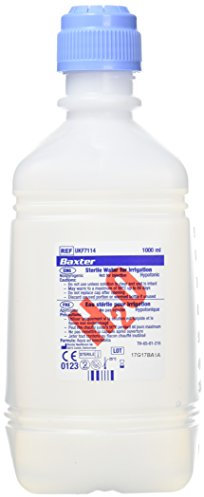 Baxter Healthcare TRF7114 Lot de 6 bouteilles d’eau stérile pour irrigation 1 L - Transparent