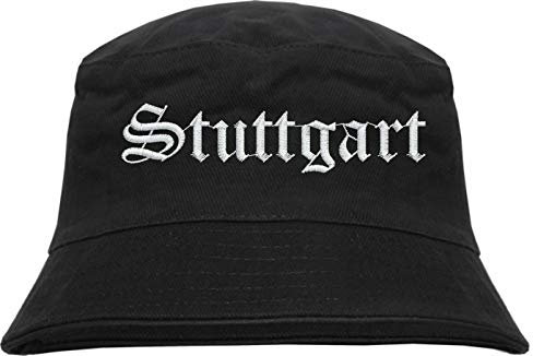 HB_Druck Stuttgart Fischerhut - Bucket Hat - Bestickt - Schwarz L/XL