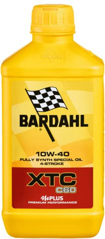 Bardahl - Motoröl XTC C60 10W-40 für 4-Takt-Motorräder, 100% synthetisch, 2 Liter