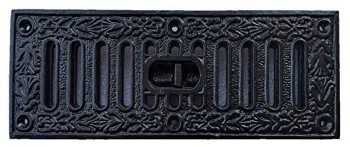 Harrington Marley Aluminium Victorian Style Air Brick Cover Sliding Vent Ornate/Decorative Black