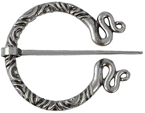 non-brand Baoblaze Retro Wikinger Brosche, Ringfibel, Gürtelschnalle, Fibel Gewandnadel, Schalnadel, Schmuck, Fibelsammlung - Zinklegierung, Antikes Silber 3
