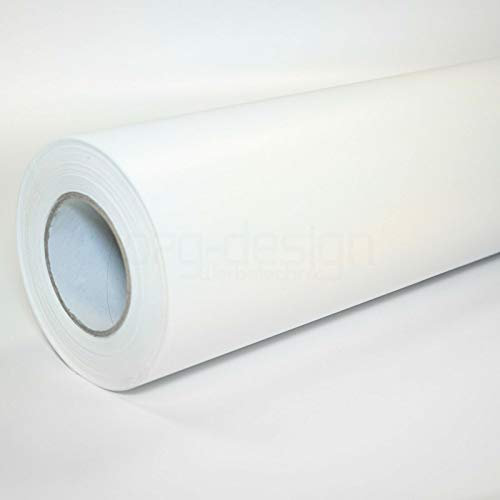 Türfolie Weiß Matt Vinylfolie Folie Dekofolie Möbelfolie NASS & TROCKEN VERKLEBUNG, Maße: 2m x 1,06m breite (3,30€/m²)