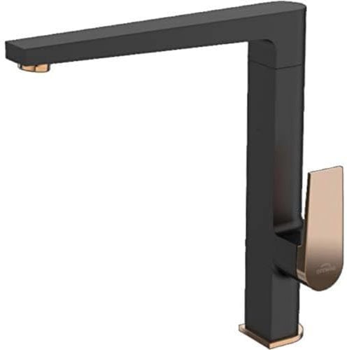 Black/Rose Gold Brass Kitchen Sink Faucet Tall Elegant Mixer Tap