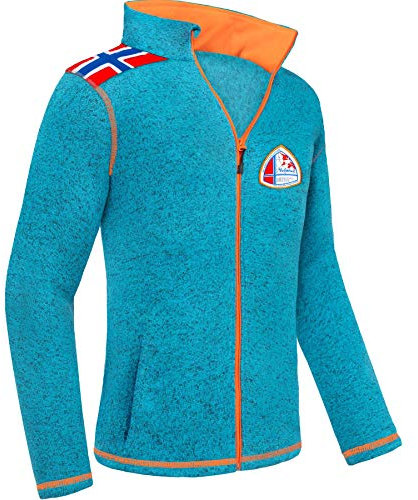 Nebulus Giacca in pile da uomo NORSKY, calda giacca in pile, con chiusura lampo lunga