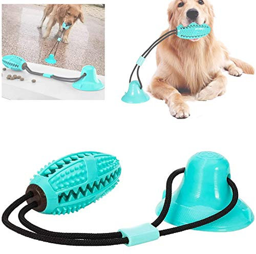 Vandove Jouet Chien Ventouse, Jouet Molaire pour Chien avec Ventouse, Interactif Pet Molar Bite Toy Aux Petits et Moyens Chiens ,pour Molaire Fonction Soin des Dents et Nettoyage (# 1 Bleu)