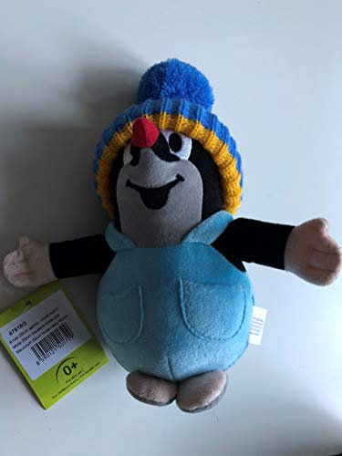 Der kleine Maulwurf,Hose und blau-gelbe Mütze,20cm-Plüschtier Maulwurf