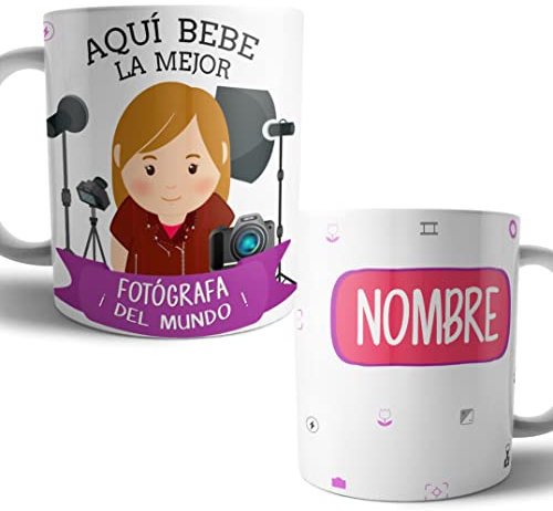 Kartoon Kase Taza Fotografa Original Personalizada con Nombre | Mejor del Mundo Taza Fotografa Profesiones de Cafe Desayuno para Regalar (Fotografa)