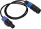 Goshyda Speakon-zu-Speakon-Kabel, Professionelles Speakon-Stecker-zu-Speakon-Buchsen-Ohmkopf-Lautsprecherkabel mit Schloss, Lautsprecherkabel für Audioverstärker-Lautsprecher, 1 M