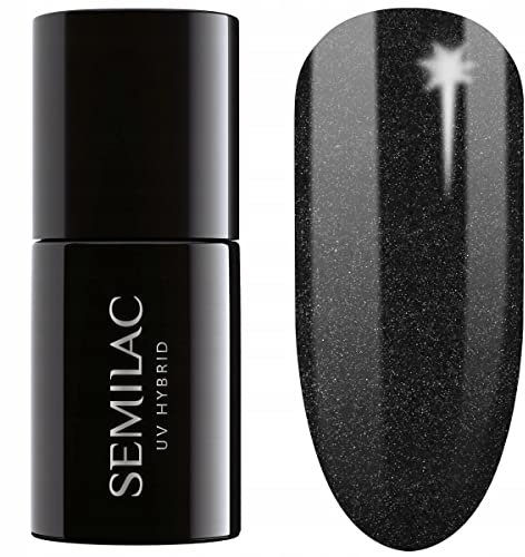 Semilac UV Nagellack Hybrid 394 Sparkling Midnight Date 7ml Kollektion Love is in the nails