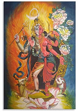 Shiva As Ardhanarishvar Hinduismus Poster Indian Gods Religious Ritual Culture Home Decor Poster Wall Art Bedroom Decorative Room Aesthetic 40x60cm
