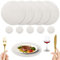 NAKIHOUSE 12er Set Tischsets Weihnachten Rund Cremeweiß Platzstes, Gewebte Tischsets Abwaschbar Platzsets mit Untersetzer, Hitzebeständig rutschfest Platzdeckchen für Hochzeit, Fest-34cm