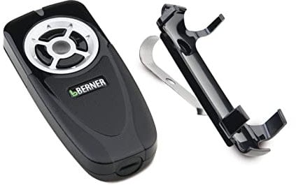 Berner Miniatur Handsender BDS150SET (Fernbedienung für Garagentorantriebe, inkl. Wandhalterung + Sonnenblenden-Klipp, Frequenz 868 MHz, 5 Kanal, orangenes LED-Licht, inkl. Batterie) 2907929