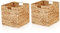 Lycce Lot de 2 paniers de rangement Kallax - En jacinthe d'eau naturelle - 33 x 33 x 33 cm