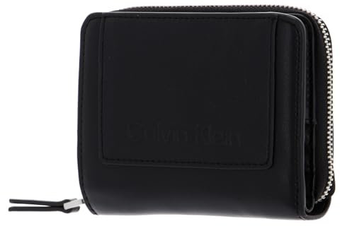 Calvin Klein Damen Portemonnaie Zip Around Klein, Schwarz (Ck Black), Onesize