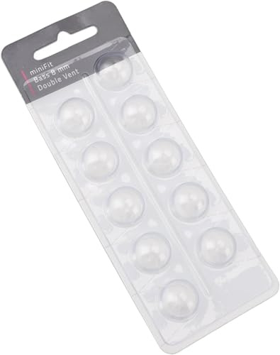 miniFit 10er Blister 8 mm Vent Bass wie Oticon Kuppeln Schirmchen für oticon miniFit Ex-Hörer (1x Stück)