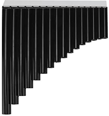16 Pipes Pan Flute, Easy To Learn and Play Have a Longer Service Life Pan Pipes Can Take the Pan Flute Wherever You Want for Developing a Sense Of Music(Black)