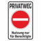 Indigos UG Aufkleber Privatweg Nutzung nur für Berechtigte 300x200 mm Hotel, Firma, Schutz, Kita, Arzt, Praxis, Wohnung Sicherheit Warnung