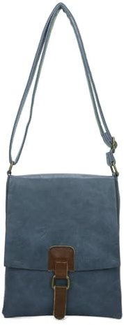 OBC Damen Tasche Crossbody Handtasche Messenger Schultertasche Umhängetasche Shopper Tablettasche bis ca. 7-8 Zoll Überschlagtasche Leder Optik Petrol