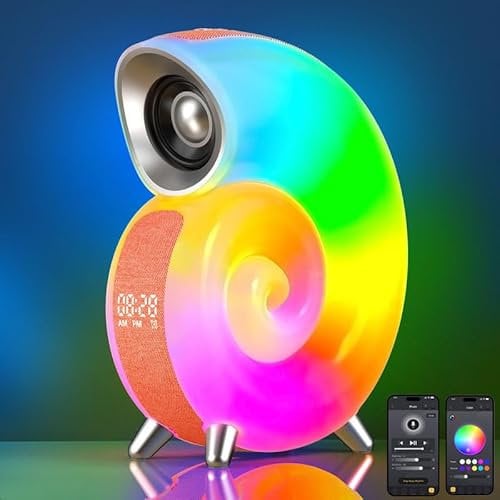 EOEO Smart Table Lamp Modern USB Atmosphere Desk Lamp RGB Color Changing Dimmable Atmosphere Lamp With Music Sync,App Control Alarm Clock Night Light Bedside Lamp