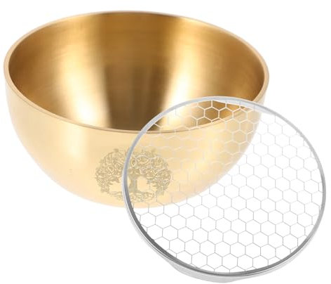 LALAFINA Bol Religieux Laiton Bol Offrande Ornement Autel Décoration De Fête De Cérémonie Religieuse Pratique du Yoga Style Rétro Cadeau Maison Bureau