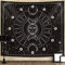 Arawat Wandteppich Mondphasen Wandtuch Schwarz Wandteppich Mond Wanddeko Psychedelic Teppich Gothic Wandteppiche Tapestry Trippy Wandtuch Wandbehang Wand Deko (150 x 200cm)