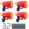XSHOT Excel Micro 2.0 von ZURU mit 32 Darts, Einfaches Nachladen, Air Pocket Dart Technologie, Schaumstoff-Blaster für Kinder, Teenager und Erwachsene (4 Schaumstoff-Blaster mit 32 Darts)