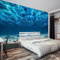 LUXINSHISU Selbstklebende PVC-Wandtapete 3d Wohnzimmer Tapete einfach blau Unterwasser Natur TV Hintergrund Wandaufkleber Schlafzimmer Wandkunst Malerei