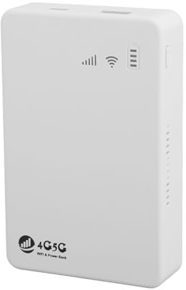 Mobiler 4G LTE WLAN Hotspot, Entsperrter 5G Router mit SIM Kartensteckplatz, 300 Mbit/s Hochgeschwindigkeits Taschen Hotspot für Reisen, 10 Benutzer, 10000 mAh WLAN Modem