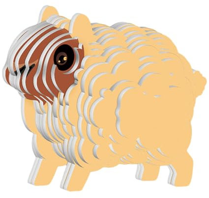Perfeclan 3D-Puzzle aus Papier zum Basteln, Denksportaufgaben, Puzzle, Ornament, Stiel, DIY-Kits für Kinder zur Koordination, Kindergarten, Vorschule, Schaf