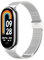 Astorgos Metall Armband Kompatibel mit Xiaomi Mi Band 9/Mi Band 8, Milanaise Edelstahl Ersatzarmband Uhrenarmband mit Verschluss, Silber
