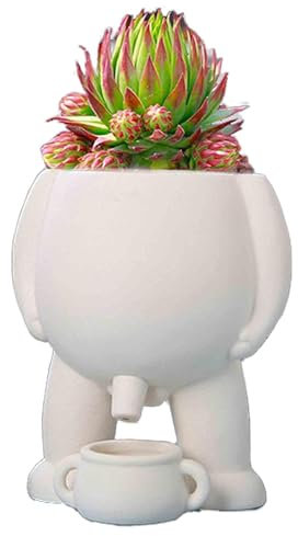 Piss Pot Planter, Piss Pot for Plants,Novelty Peeing Planter Pot,Peeing Planter Pot,Peeing Funny Vase,Home Decor,Funny Gift Idea,Succulent, Funny Vase Home Decor (Color : 1, Size : 12x13cm)