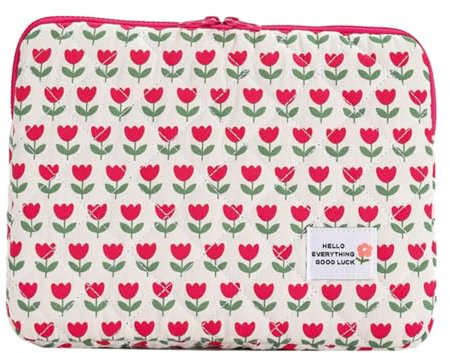 Jolie housse pratique pour ordinateur portable - Motif floral - Étui pour ordinateur portable - Imprimé floral