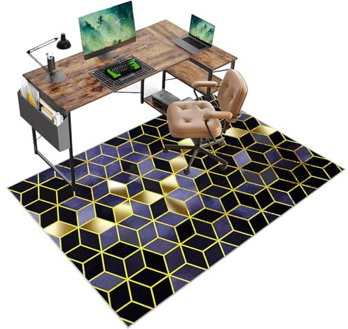 Office Chair Floor Mat for Carpet and Hardwood Floor, Gaming Computer Chair Mat, Office Chair Rug for Hardwood Floor, Under Desk Office Rug, Large Non-Slip Desk Chair Mat 180 x 230 cm