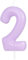 Hongplus Macaron Purple Number 2 Candle, 2 Birthday Candle, Macaron Purple Happy Birthday Candles for Cake, Purple Cake Topper Decorations for Girl Women Pastel Sweet 2 Birthday Party Decorations