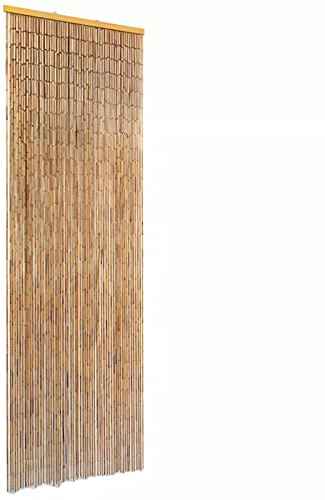 Rantry Rideau de Porte en Bambou Anti-Insectes Écrans de Fenêtre 56x185 cm