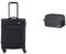 Travelite 4-Rad Koffer Handgepäck Weichschale, IATA Bordgepäck Maß & Handgepäck Kosmetiktasche, Gepäck Serie Kick OFF: Praktische Kulturtasche für Urlaub und Sport, 26 cm, 5 Liter, D'anthrazit